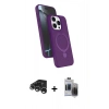 MARSİLYAN™- iPhone 15 Pro Max Kılıf İz Işık Koleksiyonu - Siyah Vanessa Magic Hayalet Cam + Raze Metal Kamera Lens - GS