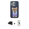MARSİLYAN™- iPhone 15 Pro Max Kılıf İz Minimal Koleksiyonu - Şeffaf Pasifik Cam Ekran Koruyucu + Raze Metal Kamera Lens - SH