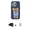 MARSİLYAN™- iPhone 15 Pro Max Kılıf İz Minimal Koleksiyonu - Siyah Bilvis 0.18mm Plus Cam Ekran Koruyucu + Siyah Raze Metal Kamera Lens