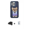 MARSİLYAN™- iPhone 15 Pro Max Kılıf İz Minimal Koleksiyonu - Siyah Bilvis 0.18mm Plus Cam Ekran Koruyucu + Raze Metal Kamera Lens - TMGI