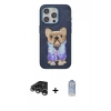 MARSİLYAN™- iPhone 15 Pro Max Kılıf İz Minimal Koleksiyonu - Siyah Joko Magic 5D Cam + Raze Metal Kamera Lens - GS