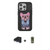 MARSİLYAN™- iPhone 15 Pro Max Kılıf İz Minimal Koleksiyonu - Siyah Joko Magic 5D Hayalet Cam + Raze Metal Kamera Lens - LT