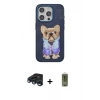 MARSİLYAN™- iPhone 15 Pro Max Kılıf İz Minimal Koleksiyonu - Siyah Joko Magic 5D Hayalet Cam + Raze Metal Kamera Lens - LT