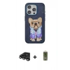 MARSİLYAN™- iPhone 15 Pro Max Kılıf İz Minimal Koleksiyonu - Siyah Joko Magic 5D Hayalet Cam + Raze Metal Kamera Lens - TMGI