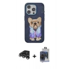 MARSİLYAN™- iPhone 15 Pro Max Kılıf İz Minimal Koleksiyonu - Siyah Vanessa Magic Cam + Raze Metal Kamera Lens - GS