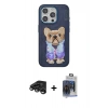 MARSİLYAN™- iPhone 15 Pro Max Kılıf İz Minimal Koleksiyonu - Siyah Vanessa Magic Cam + Raze Metal Kamera Lens - TMGI