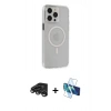 MARSİLYAN™- iPhone 15 Pro Max Kılıf Kıvılcım Asil Özel Seri - Siyah 3D Antistatik Seramik Nano Ekran Koruyucu + Titanyum Gri Raze Metal Kamera Lens