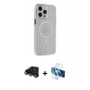 MARSİLYAN™- iPhone 15 Pro Max Kılıf Kıvılcım Asil Özel Seri - Siyah 3D Antistatik Seramik Nano Ekran Koruyucu + Raze Metal Kamera Lens - SH
