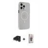 MARSİLYAN™- iPhone 15 Pro Max Kılıf Kıvılcım Asil Özel Seri - Siyah Bilvis 3D Cam Ekran Koruyucu + Raze Metal Kamera Lens - TMGI