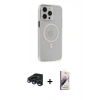 MARSİLYAN™- iPhone 15 Pro Max Kılıf Kıvılcım Asil Özel Seri - Siyah Bilvis 3D Mat Cam Ekran Koruyucu + Lacivert Raze Metal Kamera Lens
