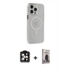 MARSİLYAN™- iPhone 15 Pro Max Kılıf Kıvılcım Asil Özel Seri - Siyah Bilvis Hayalet Cam Ekran Koruyucu + PVD Metal Kamera Lens - TU