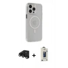 MARSİLYAN™- iPhone 15 Pro Max Kılıf Kıvılcım Asil Özel Seri - Siyah Bilvis Hayalet Cam Ekran Koruyucu + Raze Metal Kamera Lens - SH