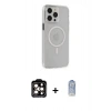 MARSİLYAN™- iPhone 15 Pro Max Kılıf Kıvılcım Asil Özel Seri - Siyah Joko Magic 5D Cam + PVD Metal Kamera Lens - TU