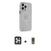 MARSİLYAN™- iPhone 15 Pro Max Kılıf Kıvılcım Asil Özel Seri - Siyah Joko Magic 5D Hayalet Cam + PVD Metal Kamera Lens - GI