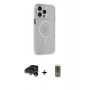 MARSİLYAN™- iPhone 15 Pro Max Kılıf Kıvılcım Asil Özel Seri - Siyah Joko Magic 5D Hayalet Cam + Raze Metal Kamera Lens - GS