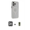 MARSİLYAN™- iPhone 15 Pro Max Kılıf Kıvılcım Asil Özel Seri - Siyah Joko Magic 5D Hayalet Cam + PVD Metal Kamera Lens - SH