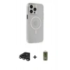 MARSİLYAN™- iPhone 15 Pro Max Kılıf Kıvılcım Asil Özel Seri - Siyah Joko Magic 5D Hayalet Cam + Raze Metal Kamera Lens - TMGI