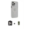 MARSİLYAN™- iPhone 15 Pro Max Kılıf Kıvılcım Asil Özel Seri - Siyah Joko Magic 5D Hayalet Cam + PVD Metal Kamera Lens - TU