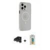 MARSİLYAN™- iPhone 15 Pro Max Kılıf Kıvılcım Asil Özel Seri - Siyah Polymer Nano Ekran Koruyucu + Raze Metal Kamera Lens - GS