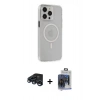 MARSİLYAN™- iPhone 15 Pro Max Kılıf Kıvılcım Asil Özel Seri - Siyah Vanessa Magic Cam + Lacivert Raze Metal Kamera Lens