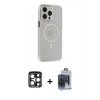 MARSİLYAN™- iPhone 15 Pro Max Kılıf Kıvılcım Asil Özel Seri - Siyah Vanessa Magic Cam + PVD Metal Kamera Lens - LT