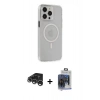 MARSİLYAN™- iPhone 15 Pro Max Kılıf Kıvılcım Asil Özel Seri - Siyah Vanessa Magic Cam + Raze Metal Kamera Lens - GS