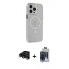 MARSİLYAN™- iPhone 15 Pro Max Kılıf Kıvılcım Asil Özel Seri - Siyah Vanessa Magic Cam + Raze Metal Kamera Lens - SH