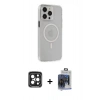 MARSİLYAN™- iPhone 15 Pro Max Kılıf Kıvılcım Asil Özel Seri - Siyah Vanessa Magic Cam + Siyah PVD Metal Kamera Lens