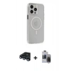 MARSİLYAN™- iPhone 15 Pro Max Kılıf Kıvılcım Asil Özel Seri - Siyah Vanessa Magic Hayalet Cam + Raze Metal Kamera Lens - LT
