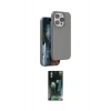 MARSİLYAN™- iPhone 15 Pro Max Kılıf Kıvılcım Çizgi Serisi - Siyah 360 Mat Full Body Arka Koruyucu
