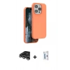 MARSİLYAN™- iPhone 15 Pro Max Kılıf Kıvılcım Çizgi Serisi - Siyah Bilvis 0.18mm Plus Cam Ekran Koruyucu + Raze Metal Kamera Lens - GS