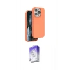 MARSİLYAN™- iPhone 15 Pro Max Kılıf Kıvılcım Çizgi Serisi - Siyah Bilvis 5in1 3D Magic Cam Ekran Koruyucu