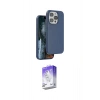 MARSİLYAN™- iPhone 15 Pro Max Kılıf Kıvılcım Çizgi Serisi - Siyah Bilvis 5in1 3D Magic Cam Ekran Koruyucu