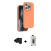 MARSİLYAN™- iPhone 15 Pro Max Kılıf Kıvılcım Çizgi Serisi - Siyah Bilvis Hayalet Cam Ekran Koruyucu + Raze Metal Kamera Lens - SH