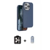 MARSİLYAN™- iPhone 15 Pro Max Kılıf Kıvılcım Çizgi Serisi - Siyah Joko Magic 5D Cam + PVD Metal Kamera Lens - TU