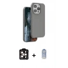 MARSİLYAN™- iPhone 15 Pro Max Kılıf Kıvılcım Çizgi Serisi - Siyah Joko Magic 5D Cam + PVD Metal Kamera Lens - TU