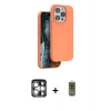 MARSİLYAN™- iPhone 15 Pro Max Kılıf Kıvılcım Çizgi Serisi - Siyah Joko Magic 5D Hayalet Cam + PVD Metal Kamera Lens - GS