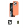 MARSİLYAN™- iPhone 15 Pro Max Kılıf Kıvılcım Çizgi Serisi - Siyah Joko Magic 5D Hayalet Cam + PVD Metal Kamera Lens - LT