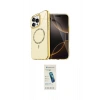 MARSİLYAN™- iPhone 15 Pro Max Kılıf Kıvılcım Form Prime - Şeffaf Pasifik Cam Ekran Koruyucu
