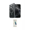 MARSİLYAN™- iPhone 15 Pro Max Kılıf Kıvılcım Form Prime - Şeffaf Pasifik Cam Ekran Koruyucu