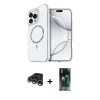 MARSİLYAN™- iPhone 15 Pro Max Kılıf Kıvılcım Form Prime - Siyah 360 Mat Full Body Arka Koruyucu + Raze Metal Kamera Lens - GS