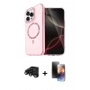 MARSİLYAN™- iPhone 15 Pro Max Kılıf Kıvılcım Form Prime - Siyah 3D Antistatik Mat Seramik Nano Ekran Koruyucu + Raze Metal Kamera Lens - SH