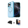 MARSİLYAN™- iPhone 15 Pro Max Kılıf Kıvılcım Form Prime - Siyah 3D Antistatik Mat Seramik Nano Ekran Koruyucu + Raze Metal Kamera Lens - SH