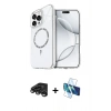 MARSİLYAN™- iPhone 15 Pro Max Kılıf Kıvılcım Form Prime - Siyah 3D Antistatik Seramik Nano Ekran Koruyucu + Raze Metal Kamera Lens - TMGI