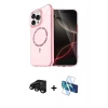 MARSİLYAN™- iPhone 15 Pro Max Kılıf Kıvılcım Form Prime - Siyah 3D Antistatik Seramik Nano Ekran Koruyucu + Raze Metal Kamera Lens - SH