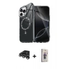 MARSİLYAN™- iPhone 15 Pro Max Kılıf Kıvılcım Form Prime - Siyah Bilvis 3D Cam Ekran Koruyucu + Raze Metal Kamera Lens - GS