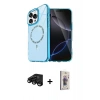 MARSİLYAN™- iPhone 15 Pro Max Kılıf Kıvılcım Form Prime - Siyah Bilvis 3D Cam Ekran Koruyucu + Raze Metal Kamera Lens - SH