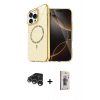 MARSİLYAN™- iPhone 15 Pro Max Kılıf Kıvılcım Form Prime - Siyah Bilvis 3D Cam Ekran Koruyucu + Raze Metal Kamera Lens - GS