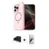 MARSİLYAN™- iPhone 15 Pro Max Kılıf Kıvılcım Form Prime - Siyah Bilvis 3D Mat Cam Ekran Koruyucu + Raze Metal Kamera Lens - SH