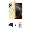 MARSİLYAN™- iPhone 15 Pro Max Kılıf Kıvılcım Form Prime - Siyah Bilvis 3D Mat Cam Ekran Koruyucu + Raze Metal Kamera Lens - SH